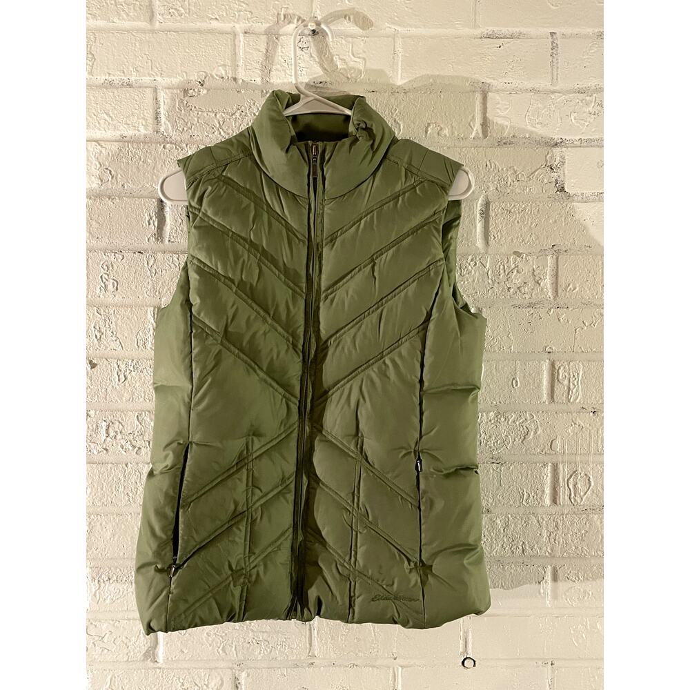 Eddie Bauer Puffer Vest Premium Goose Down Quilted Zip Front Women’s Small